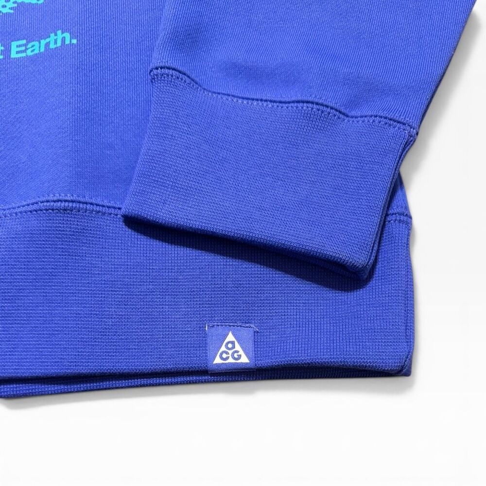 Nike ACG Tuff Fleece Therma-Fit Lapis Blue Bigfoot Crewneck size S IF1490-430 - Picture 5 of 12